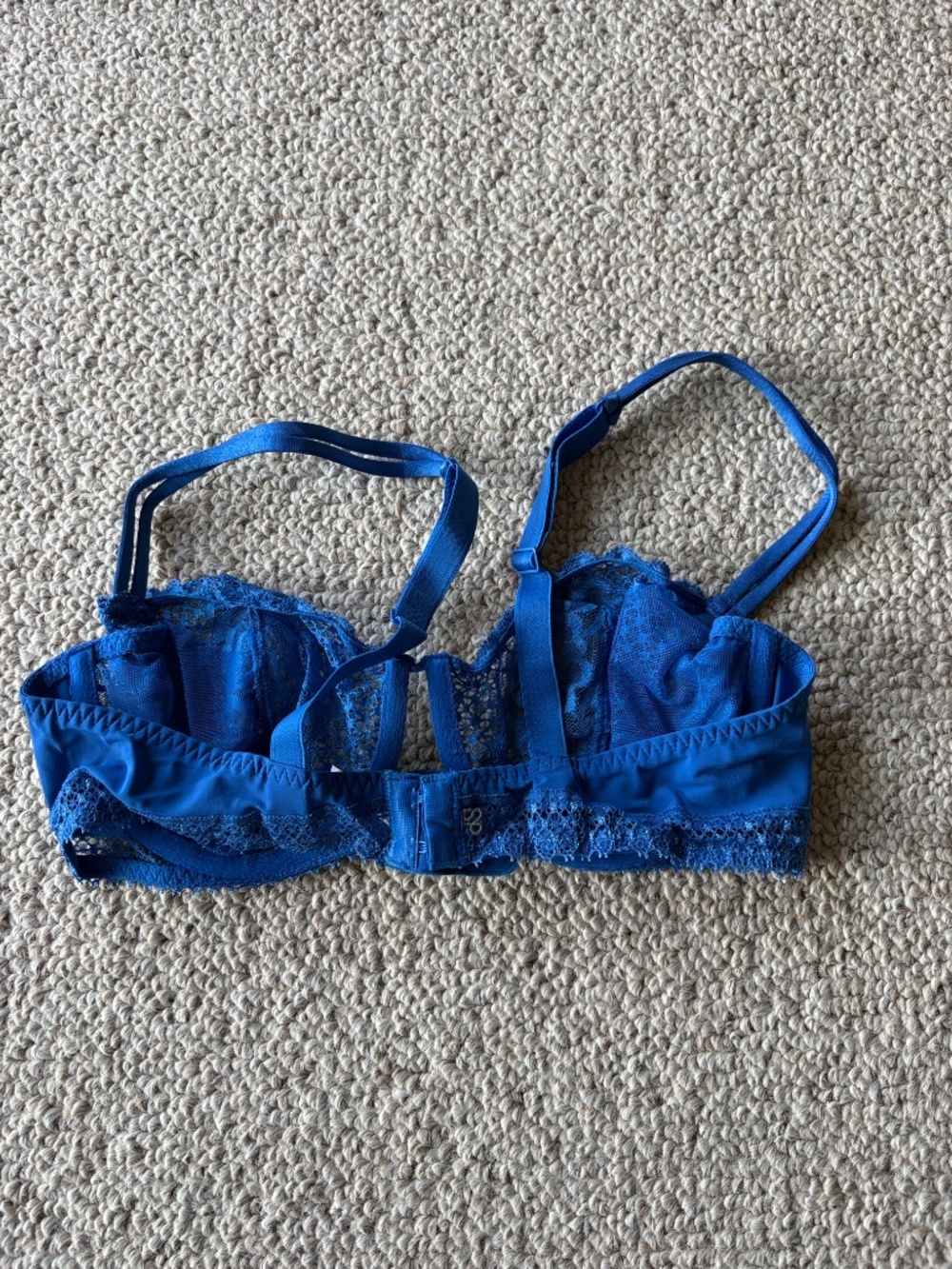 Simone Pérèle Blue Lace Bra 36C French Luxury Lingerie Glam Chic Designer - Picture 3 of 6